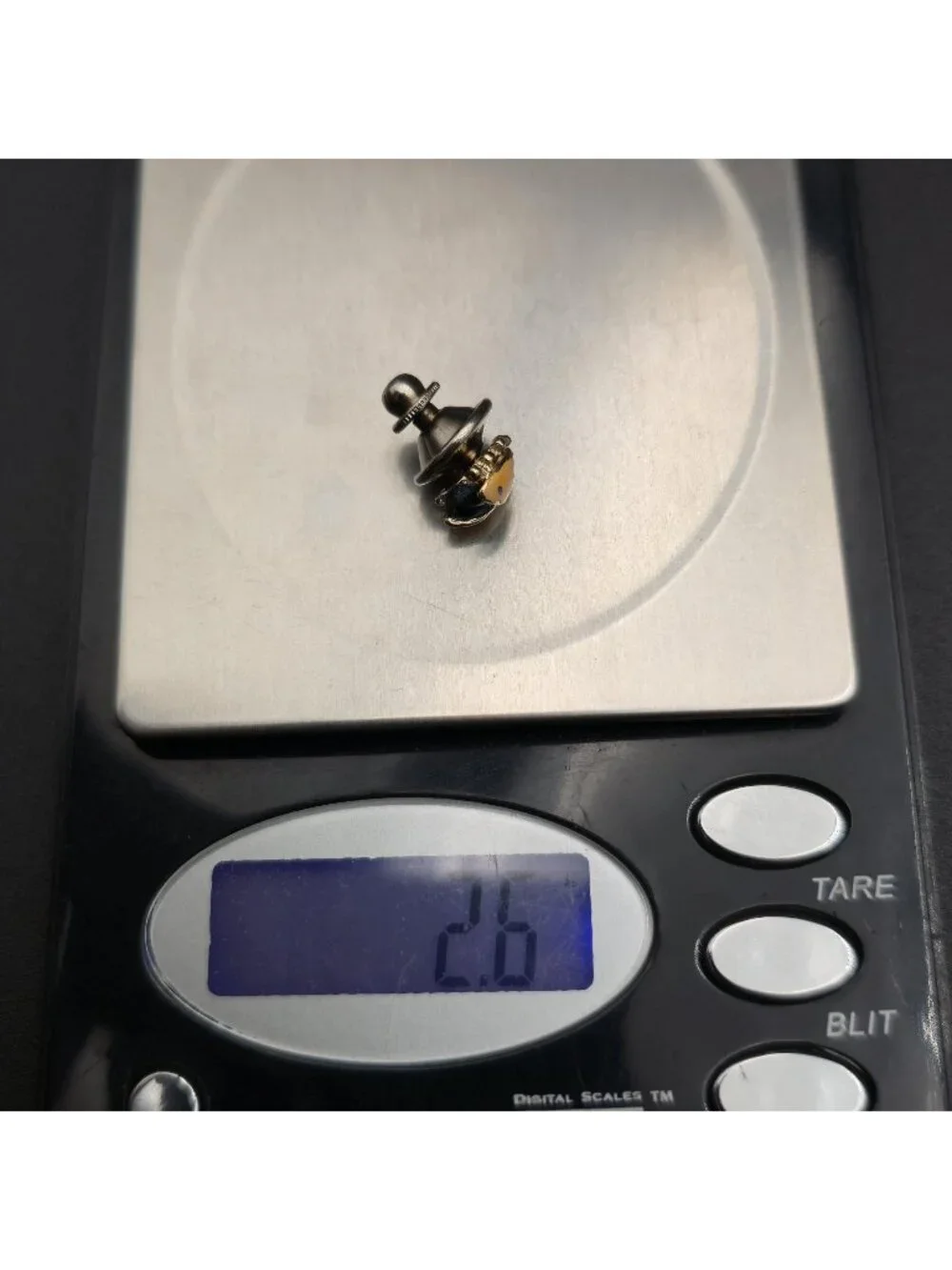 Vintage Yellow and Black Spotted Enameled Ladybug Insect Lapel Pin A8455
